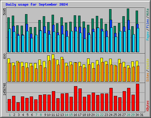 Daily usage for September 2024