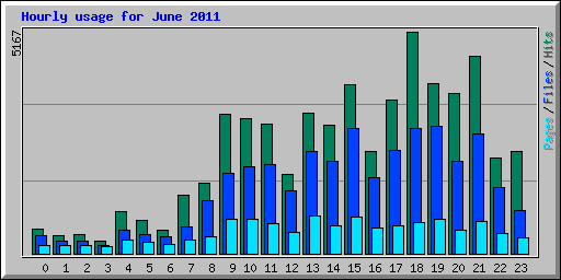 Hourly usage for June 2011