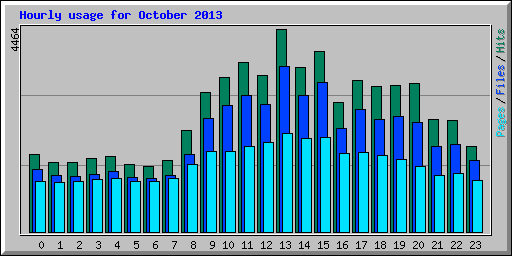 Hourly usage for October 2013