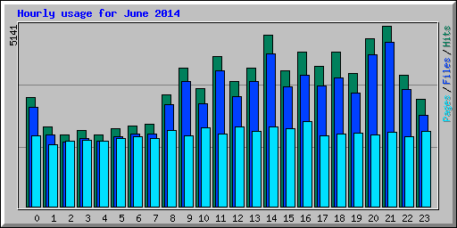 Hourly usage for June 2014