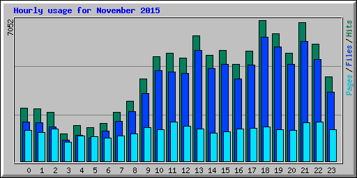 Hourly usage for November 2015