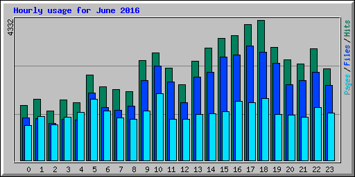Hourly usage for June 2016