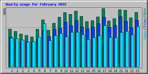 Hourly usage for February 2022