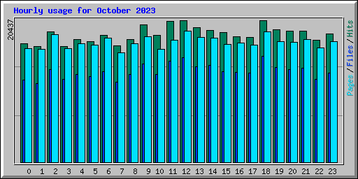 Hourly usage for October 2023