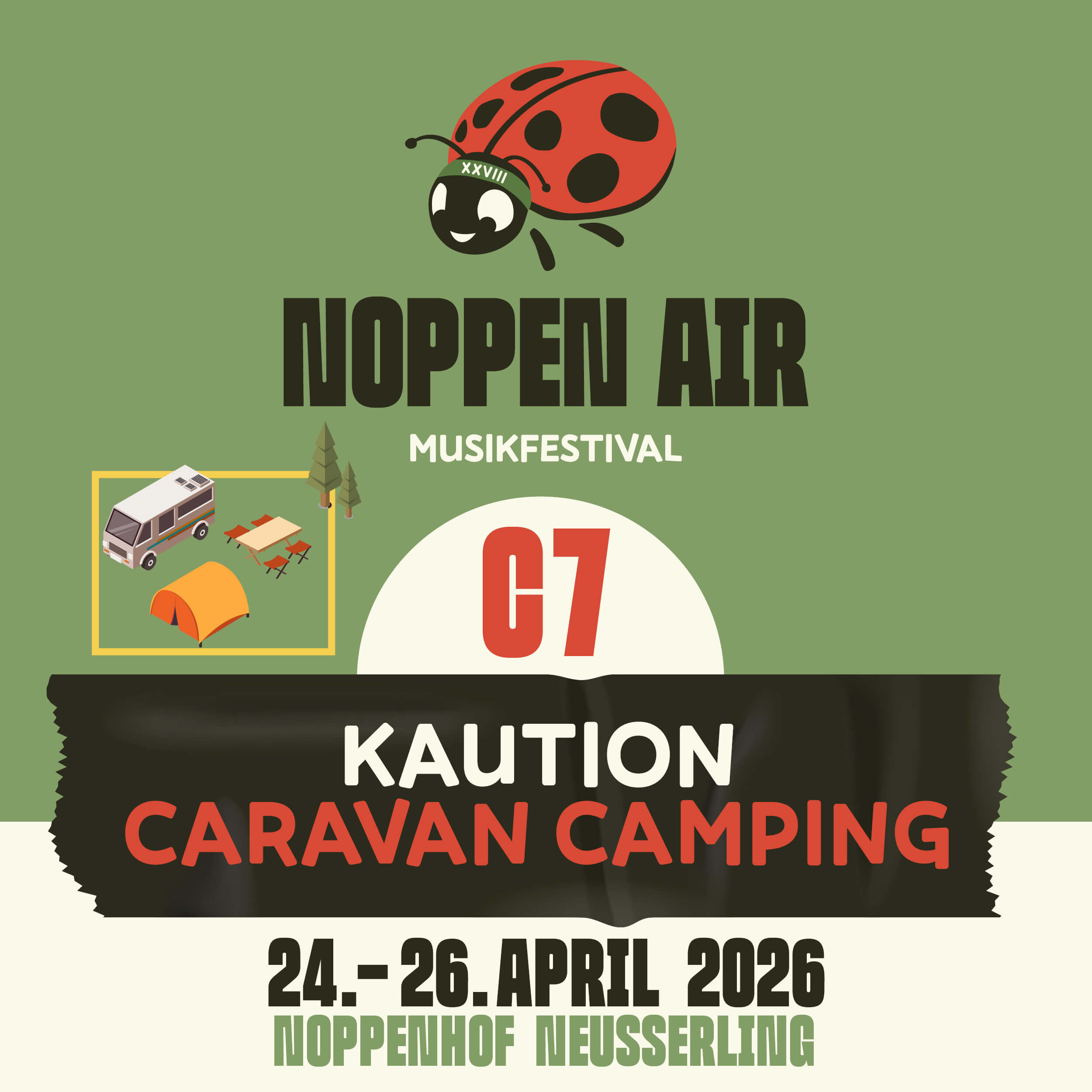 Noppen Air 2026 - Kaution Caravan-Camping-Parzelle | Bereich C7