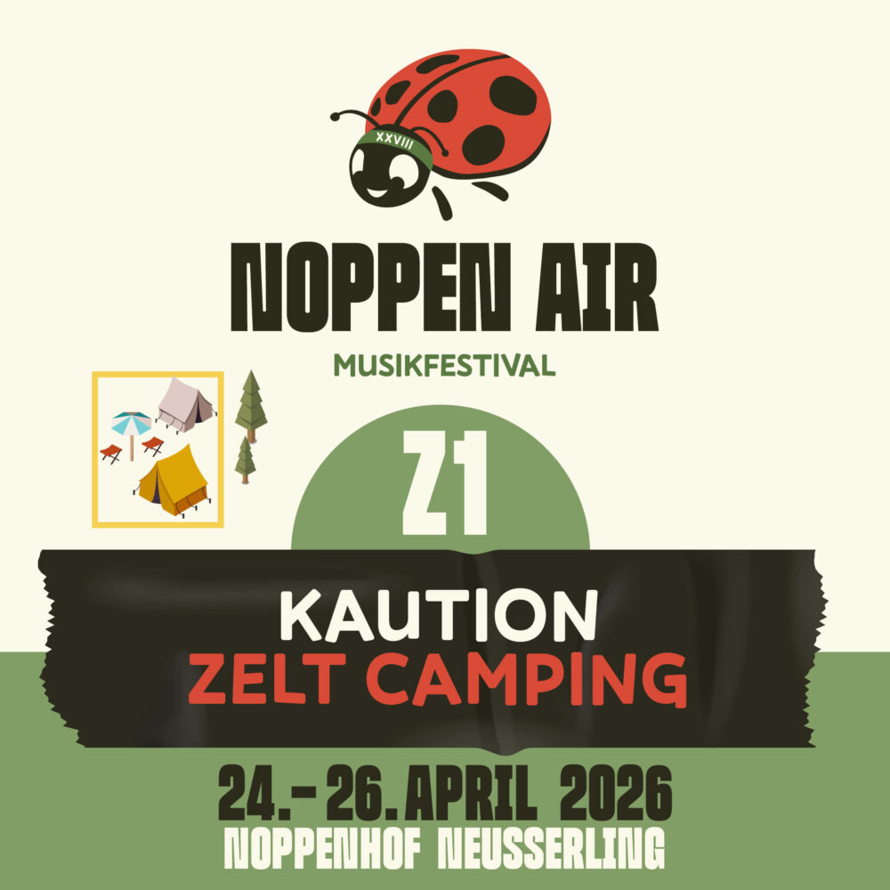 Noppen Air 2026 - Kaution Zelt-Camping-Parzelle | Bereich Z1